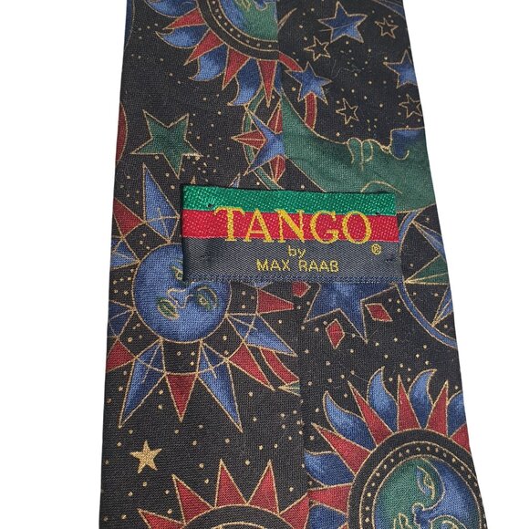 Tango By Max Raab Astronomical Design Men Necktie Celestial Moons Stars Sun Gift - Picture 4 of 5